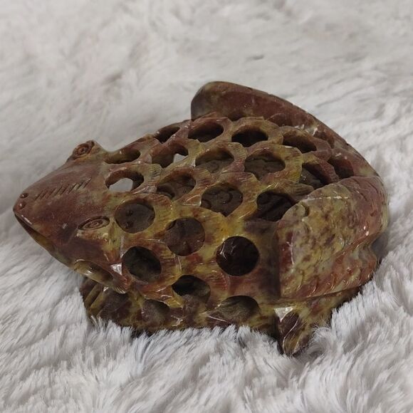 Hand Carved Soapstone With Baby Figurine - Picture 1 of 8